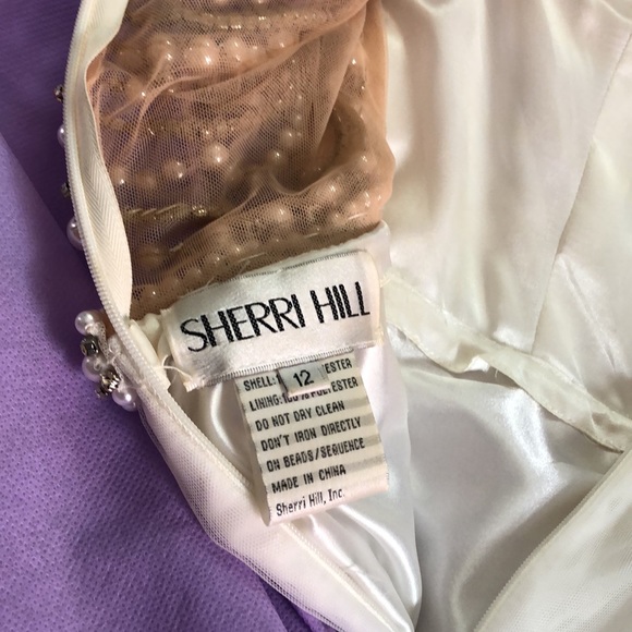 Sheri Hill beautiful beaded pearl diamond glitz formal wedding debutant ✨ - Picture 4 of 5